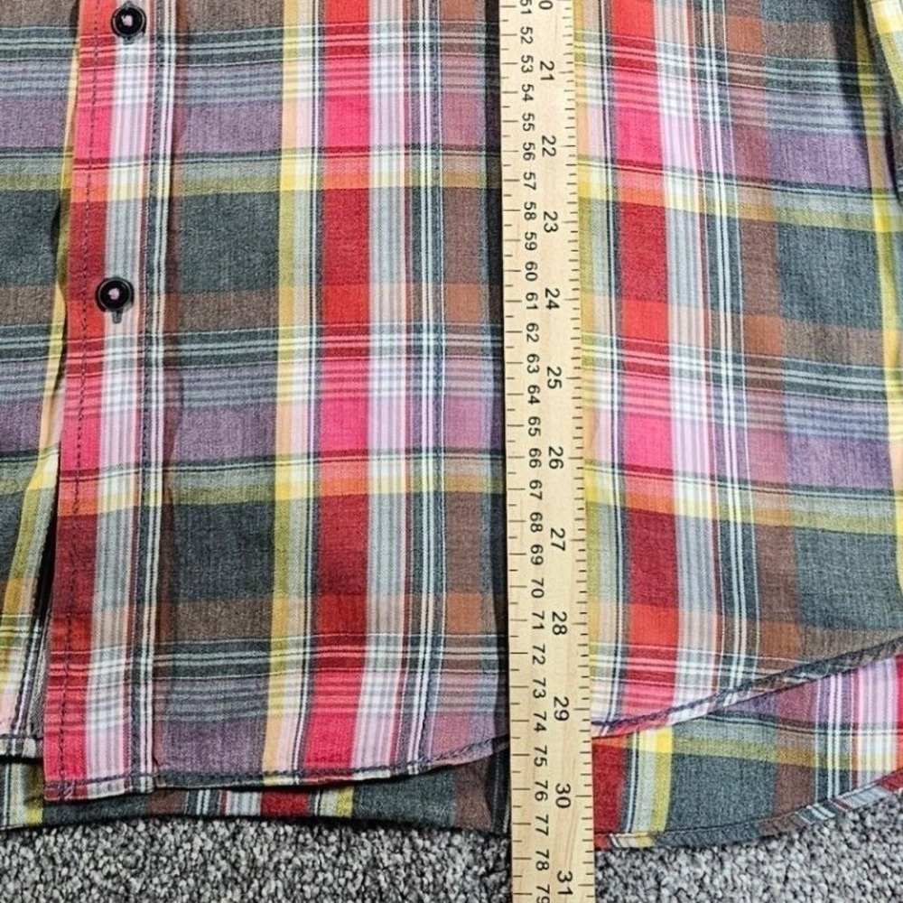 Bugatchi Uomo Shaped Fit Men's XL Plaid L/S ButtonUp Shirt Embroidered Crest - Picture 6 of 8